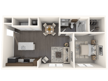 1 bed, 1 bath, 751 sqft, $1,437