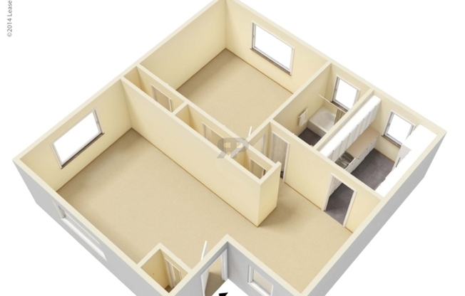 1 bed, 1 bath, 857 sqft, $1,215