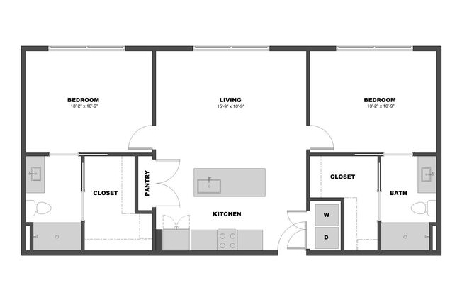 2 beds, 2 baths, 968 sqft, $2,104