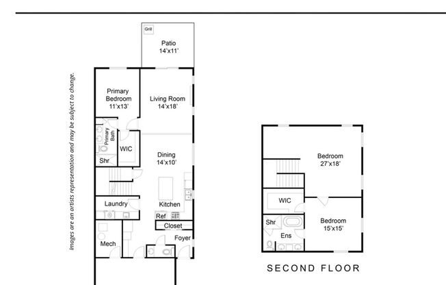 2 beds, 2.5 baths, 2,322 sqft, $3,995, Unit 11307