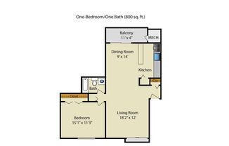 1 bed, 1 bath, 800 sqft, $1,650