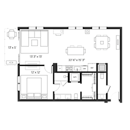 1 bed, 1.5 baths, 980 sqft, $2,290