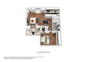 1 bed, 1 bath, 630 sqft, $899