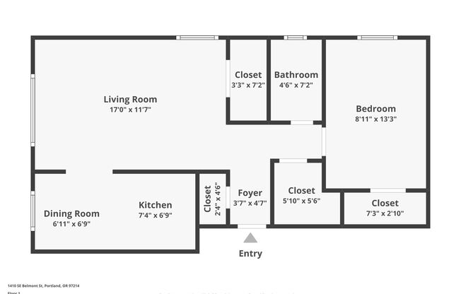 1 bed, 1 bath, $1,595, Unit 308
