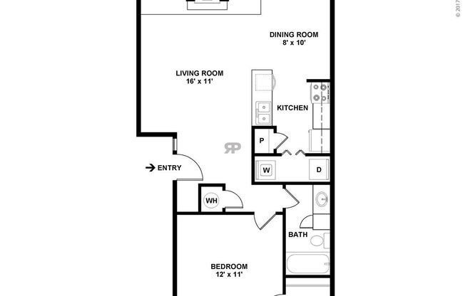 1 bed, 1 bath, 710 sqft, $894