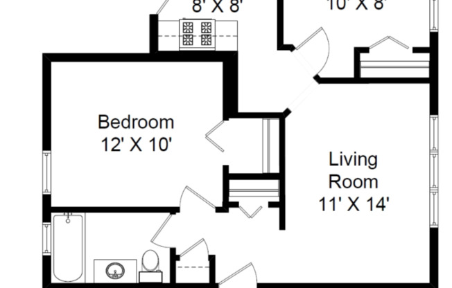 2 beds, 1 bath, 775 sqft, $1,725, Unit 3010-2N