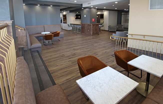 Bar Area at The Terminal Tower Residences Apartments, Cleveland