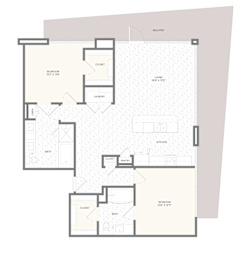 2 beds, 2 baths, 1,268 sqft, $2,365