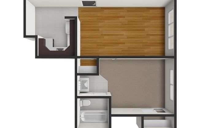 1 bed, 1 bath, 500 sqft, $1,255, Unit 37