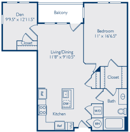 1 bed, 1 bath, 892 sqft, $3,149