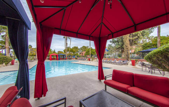 the pool area at the resort at governors crossing