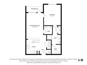 1 bed, 1 bath, 856 sqft, $2,125