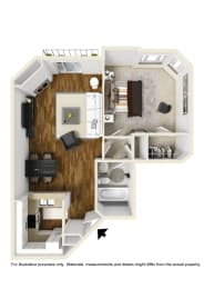 1 bed, 1 bath, 836 sqft, $3,330