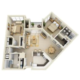 2 beds, 2 baths, 1,136 sqft, $3,074