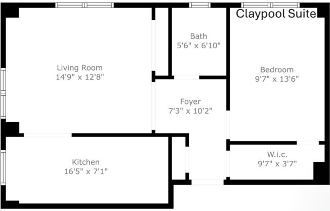 1 bed, 1 bath, 601 sqft, $837, Unit 802
