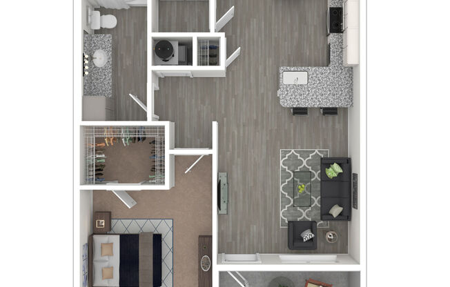 1 bed, 1 bath, 662 sqft, $1,514