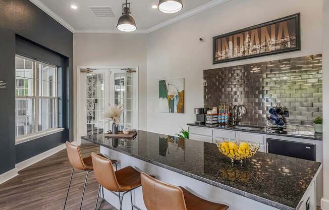 Resident coffee and espresso bar - Lantern Woods Apartments