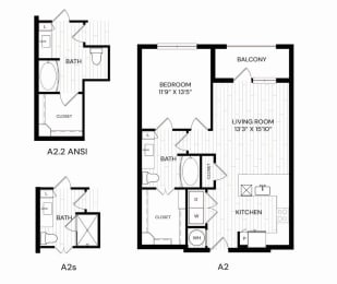 1 bed, 1 bath, 762 sqft, $1,495