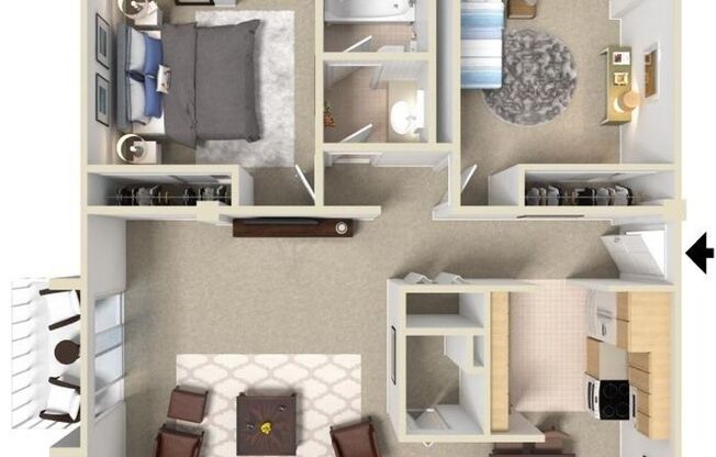 2 beds, 1 bath, 1,015 sqft, $1,565, Unit 182