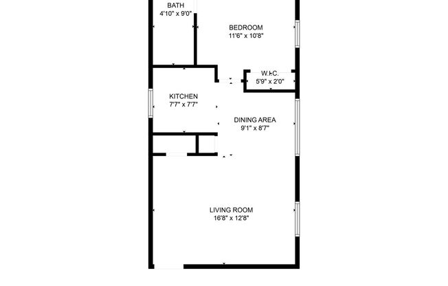 1 bed, 1 bath, $795, Unit 1604 #1