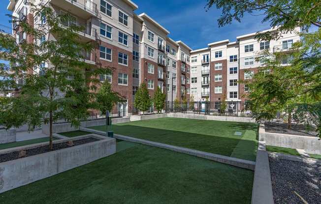 the preserve at cardinal heights yard and green lawn in front of apartment buildings