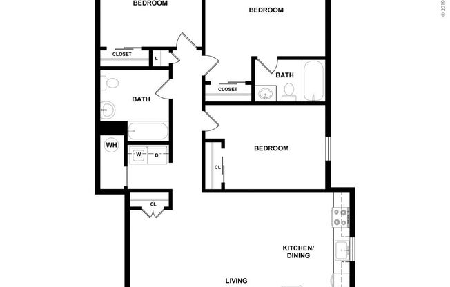 3 beds, 1 bath, 1,150 sqft, $1,900