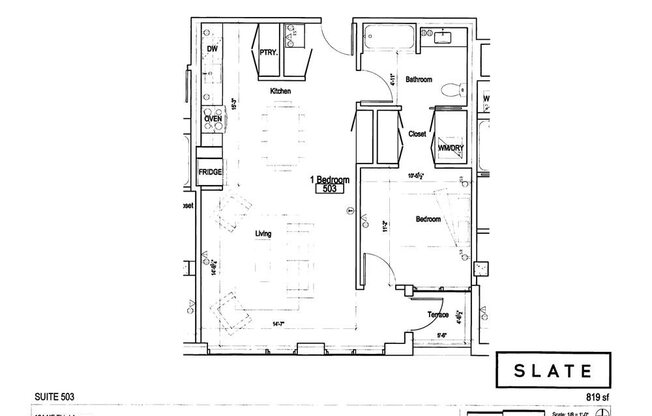 1 bed, 1 bath, 819 sqft, $2,299