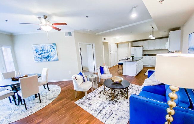 Living space at The Villas at Katy Trail in Uptown Dallas, TX, For Rent. Now leasing Studio, 1, 2 and 3 bedroom apartments.