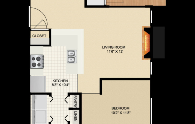 Studio, 1 bath, 657 sqft, $1,475