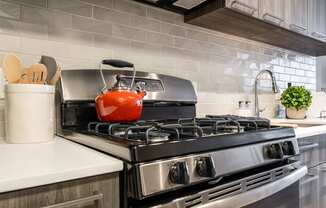 Kitchen Stove at Trove Apartments, Virginia