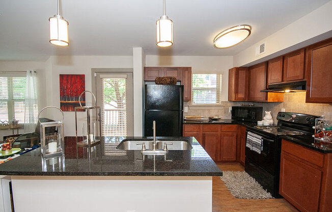 Large Kitchen with island at Centennial Place in Atlanta, Georgia