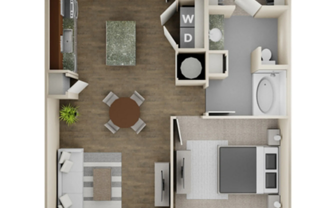 1 bed, 1 bath, 857 sqft, $1,600