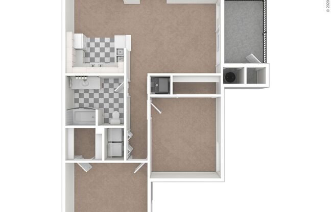 2 beds, 1 bath, 988 sqft, $1,088