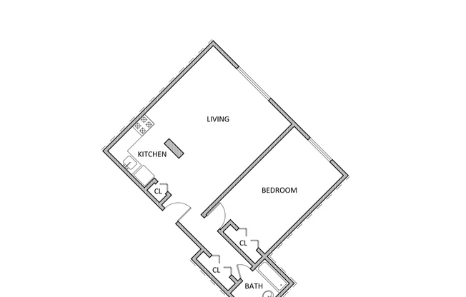 1 bed, 1 bath, 620 sqft, $2,950, Unit D4G