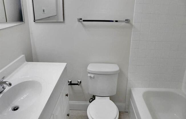 Bathrooms are fresh and updated in all Lafayette Towers homes.