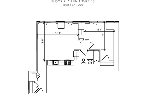 1 bed, 1 bath, $5,495, Unit 211601