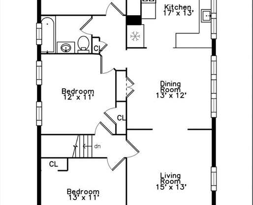 3 beds, 1 bath, 1,700 sqft, $3,500, Unit 2