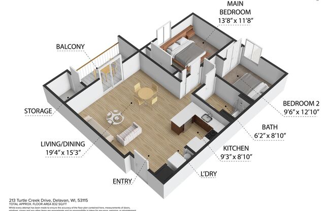 2 beds, 1 bath, 900 sqft, $1,595, Unit 121-7
