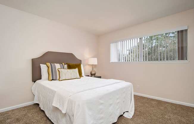 Comfortable Bedroom With Large Window at Wilbur Oaks Apartments, Thousand Oaks, California