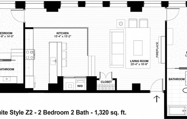2 beds, 2 baths, 1,320 sqft, $2,472