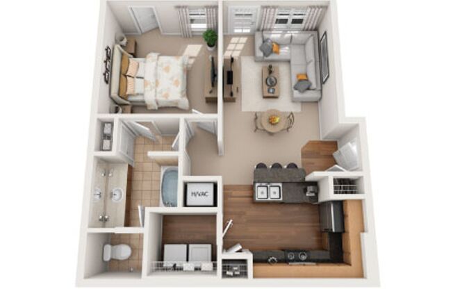 1 bed, 1 bath, 828 sqft, $1,385, Unit D330