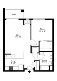 1 bed, 1 bath, 709 sqft, $1,401