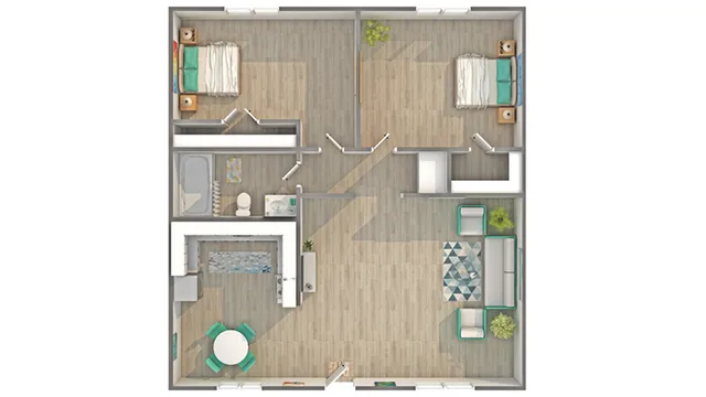 2 beds, 1 bath, 750 sqft, $1,490