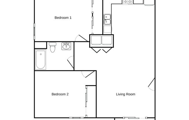 2 beds, 1 bath, 895 sqft, $1,120, Unit GI 765-01