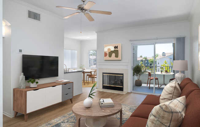 Living Room with Hard Surface Flooring