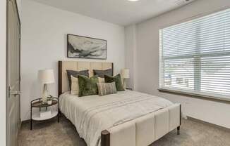 Slate at Fishers District Modern Villas and Townhomes in Fishers, Indiana Model Bedroom