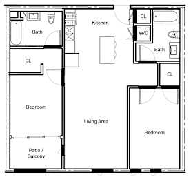 2 beds, 2 baths, 952 sqft, $3,399