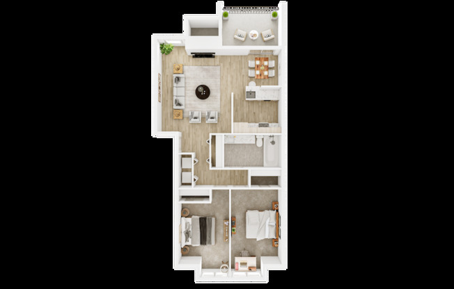 2 beds, 1 bath, 878 sqft, $1,695, Unit 6529-05