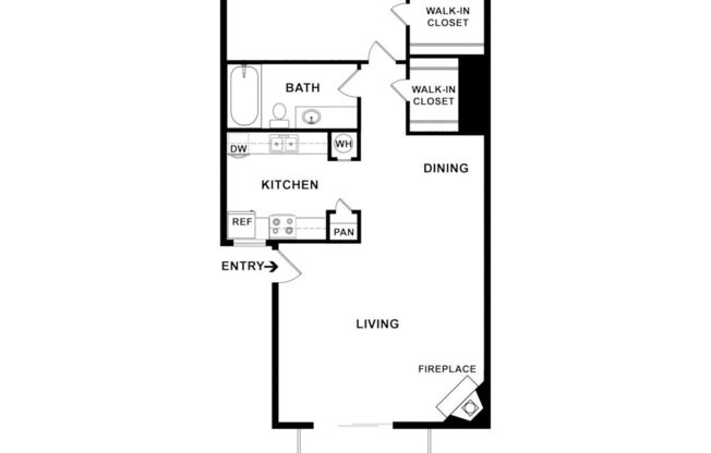 1 bed, 1 bath, 714 sqft, $1,737