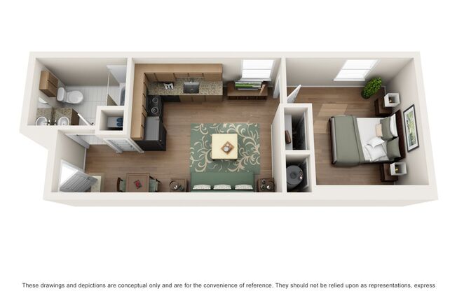 1 bed, 1 bath, 565 sqft, $1,895, Unit 336